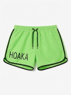 HOAKA Women's Neon Green Athletic Shorts, Trail, hike, workout, swim